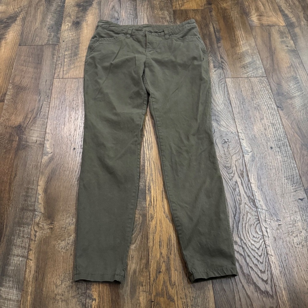 Kuhl Womens Olive Green Straight Leg Stretch Cotton Pants Size 10 Reg Gorpcore